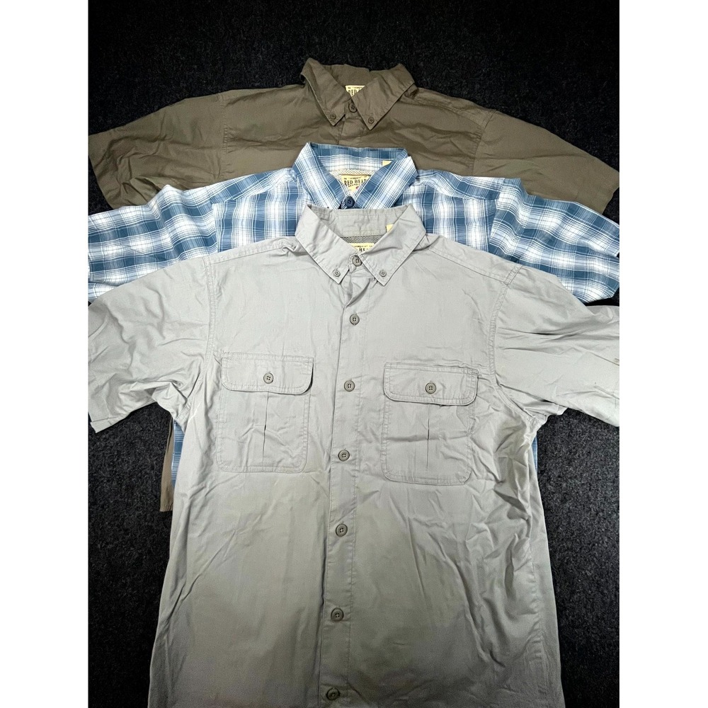 RedHead Fishing Outdoor Shirts Mens M Multicolor Short Sleeve Button Down Lot 3